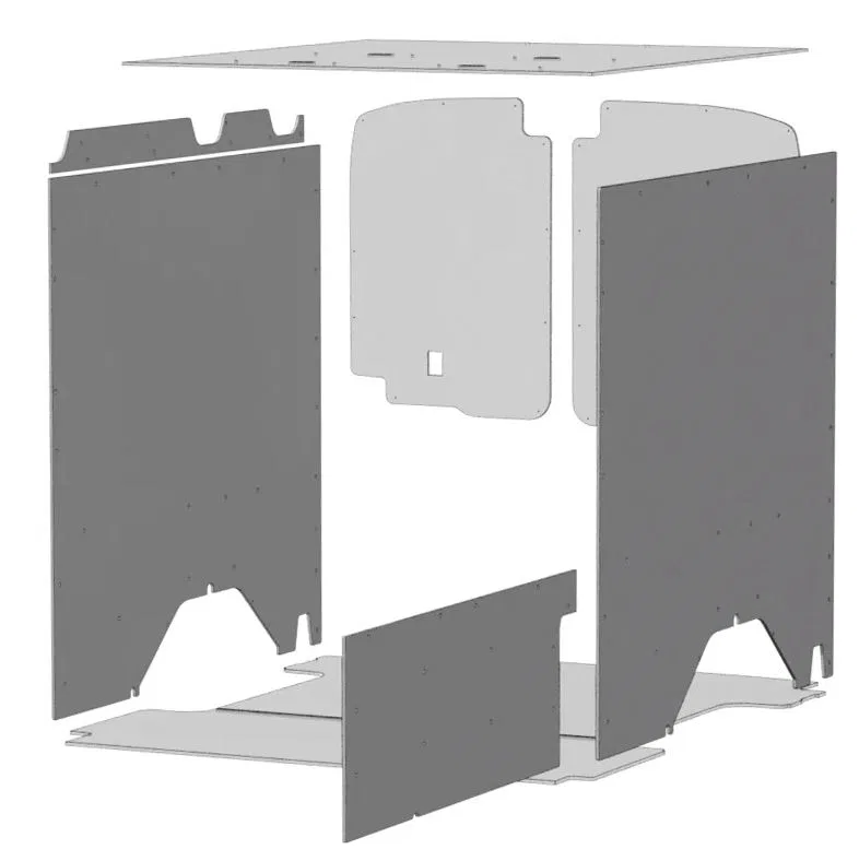 74C4-114-2613.LR – LEGEND FLEET Van Wall Liner, With Front And Rear Driver Side/ Rear Passenger Side Panels Gray Poly...